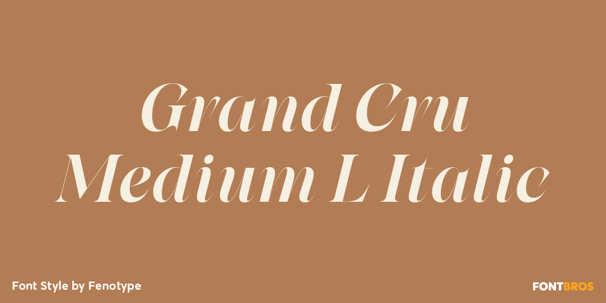 Grand Cru Medium L Italic Font Poster #1