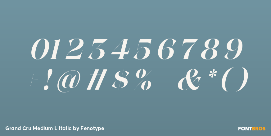 Grand Cru Medium L Italic Font Poster #1