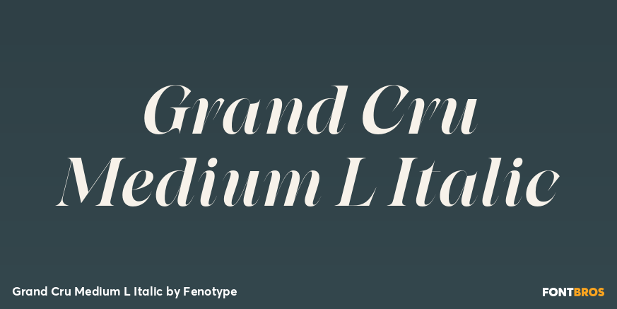 Grand Cru Medium L Italic Font Poster #1