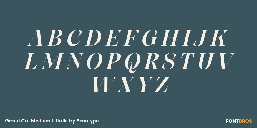 Grand Cru Medium L Italic Font Poster #2