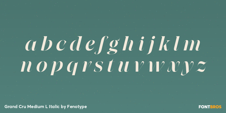 Grand Cru Medium L Italic Font Poster #1