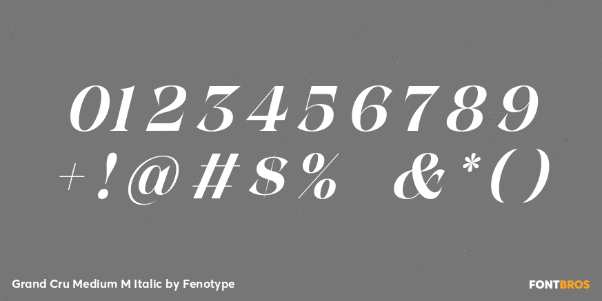 Grand Cru Medium M Italic Font Poster #1