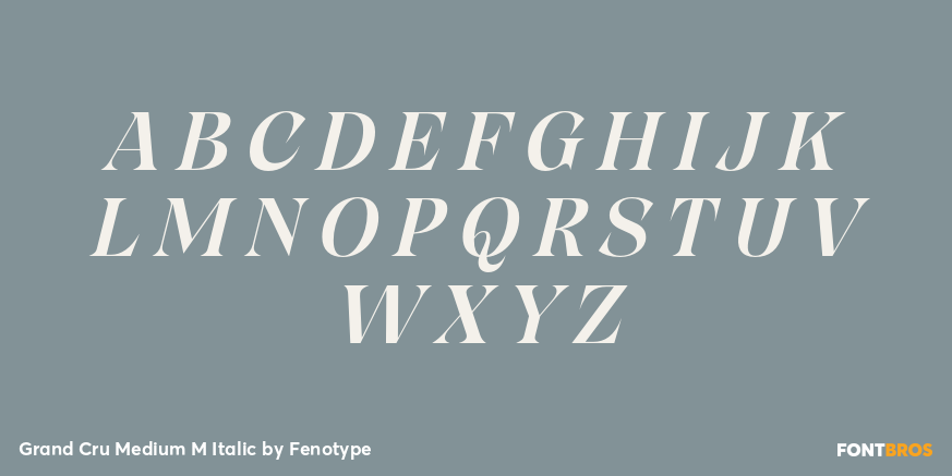 Grand Cru Medium M Italic Font Poster #2
