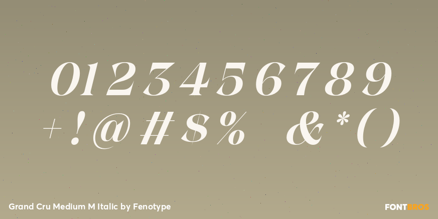 Grand Cru Medium M Italic Font Poster #4