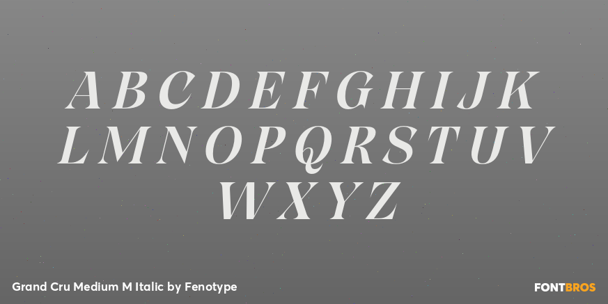 Grand Cru Medium M Italic Font Poster #1