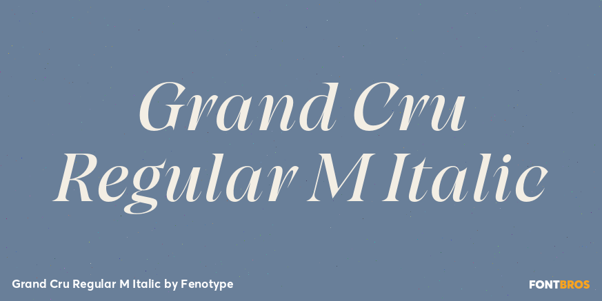 Grand Cru Regular M Italic Font Poster #1