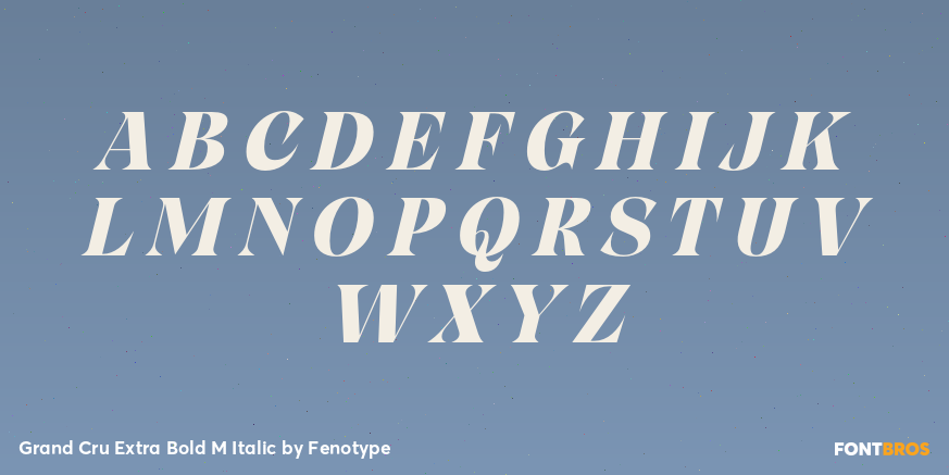 Grand Cru Extra Bold M Italic Font Poster #2