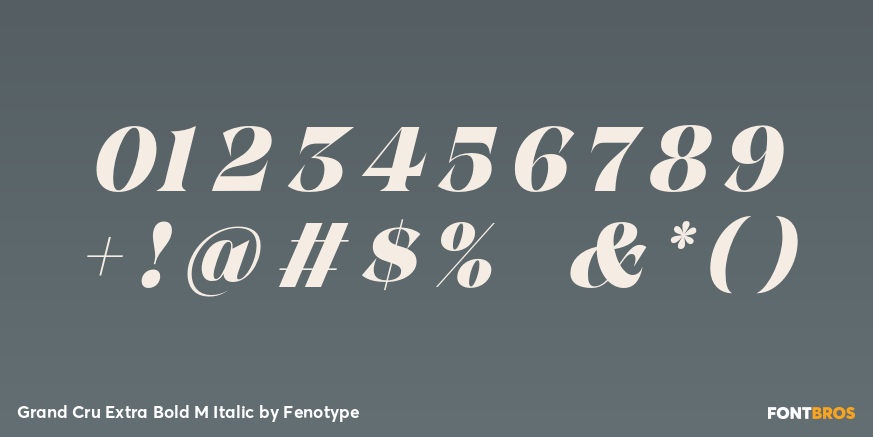 Grand Cru Extra Bold M Italic Font Poster #4