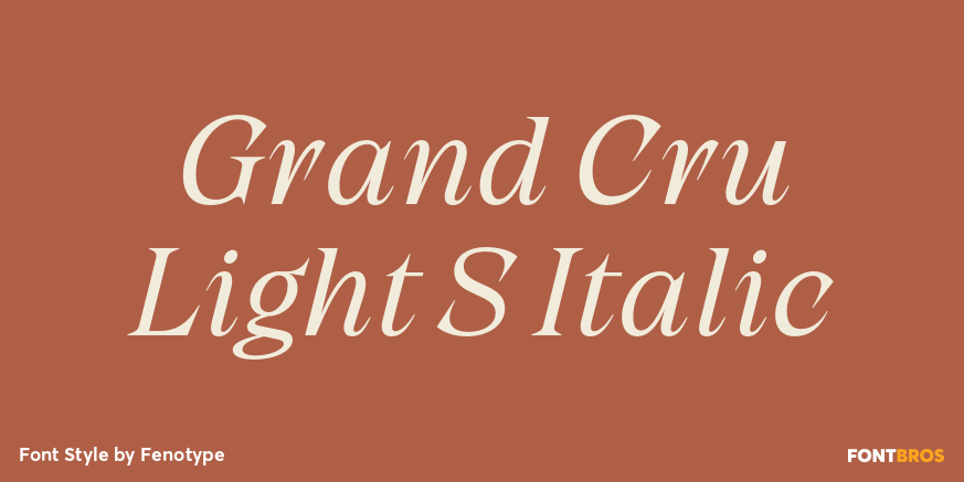Grand Cru Light S Italic Font Poster #1