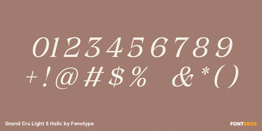 Grand Cru Light S Italic Font Poster #1