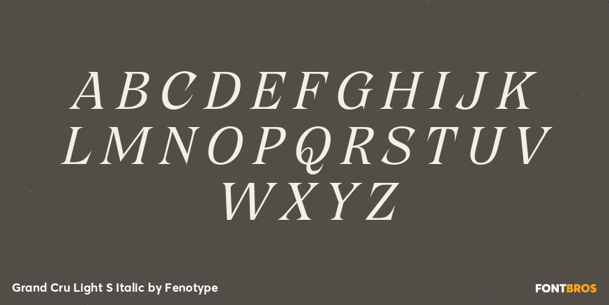 Grand Cru Light S Italic Font Poster #2