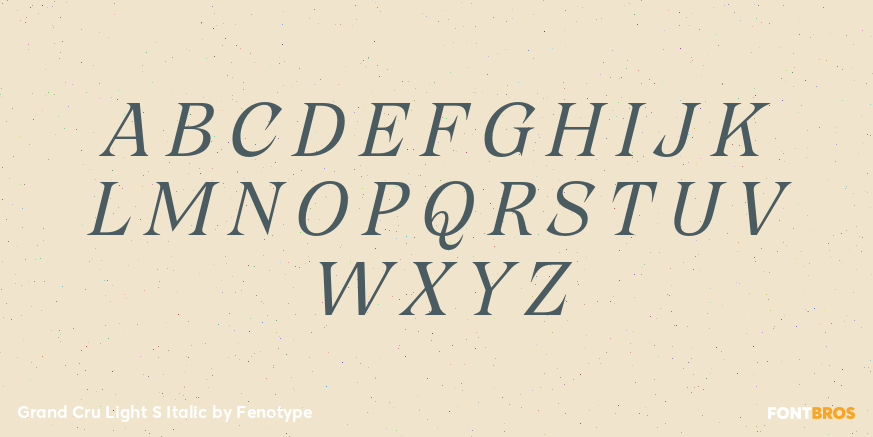 Grand Cru Light S Italic Font Poster #1