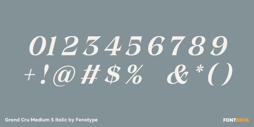Grand Cru Medium S Italic Font Poster #1
