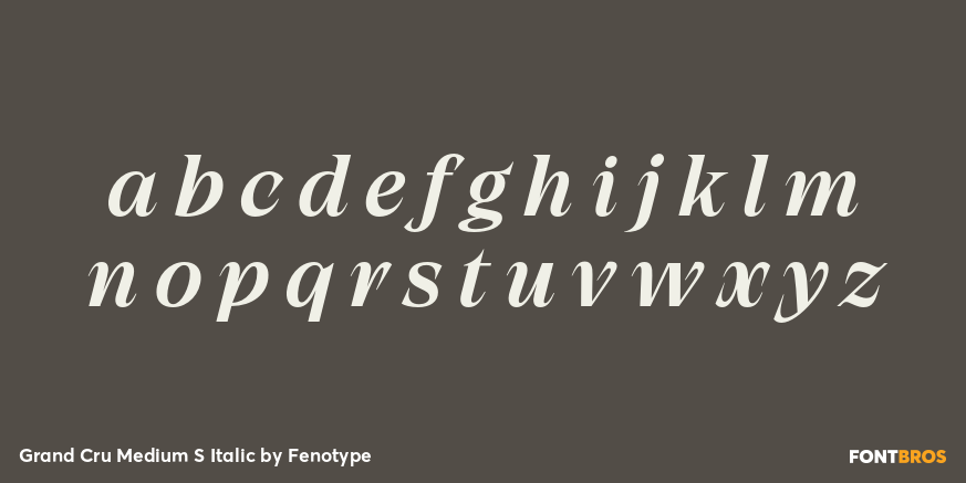 Grand Cru Medium S Italic Font Poster #3