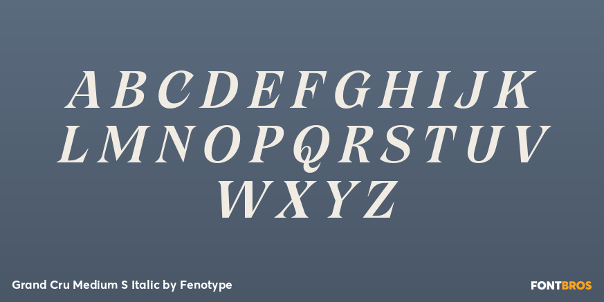 Grand Cru Medium S Italic Font Poster #1