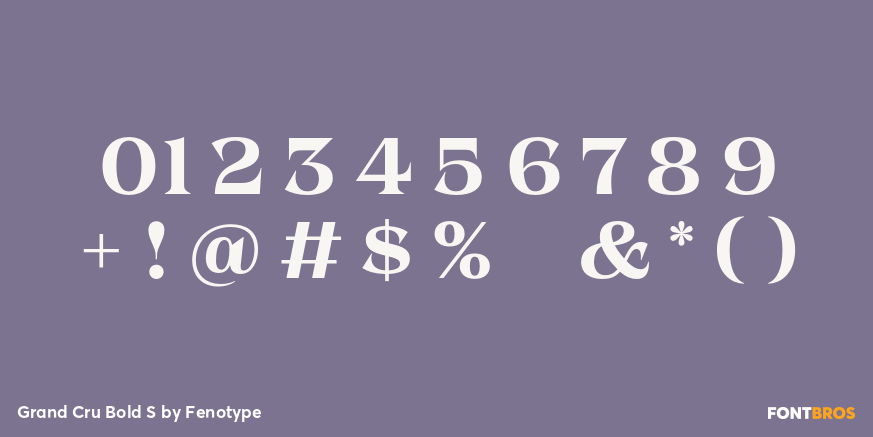 Grand Cru Bold S Font Poster #1