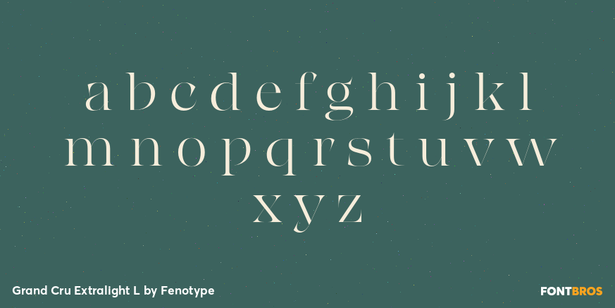 Grand Cru Extralight L Font Poster #3