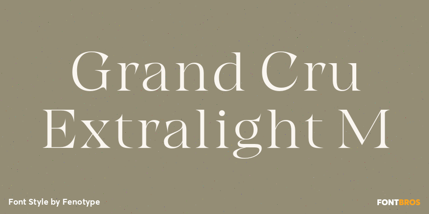 Grand Cru Extralight M Font Poster #1