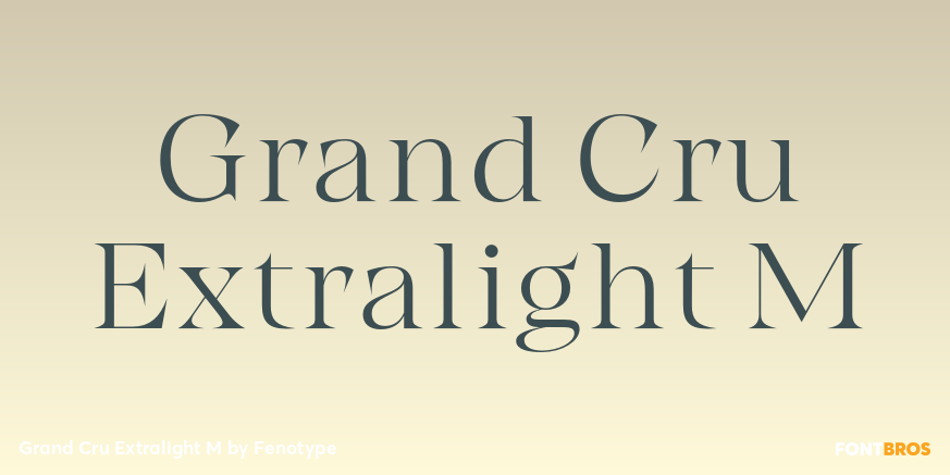 Grand Cru Extralight M Font Poster #1