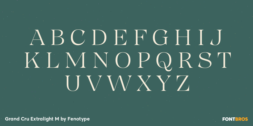 Grand Cru Extralight M Font Poster #2