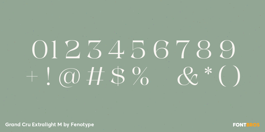 Grand Cru Extralight M Font Poster #4