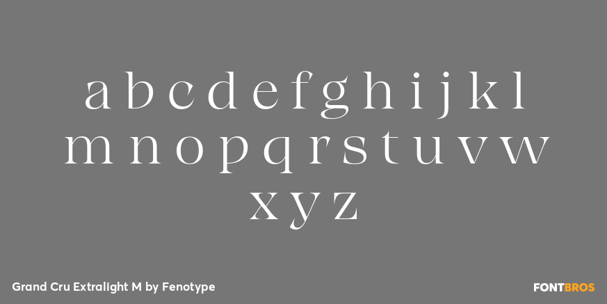Grand Cru Extralight M Font Poster #1