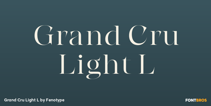 Grand Cru Light L Font Poster #1