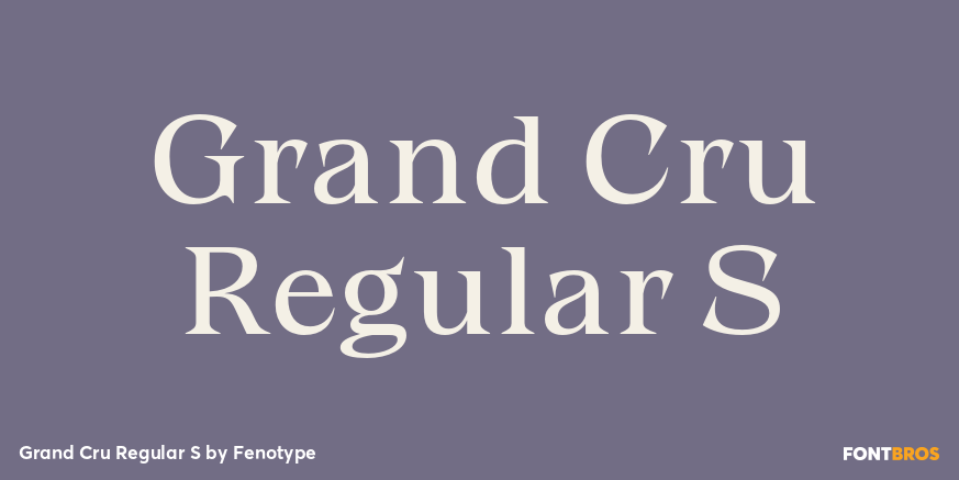 Grand Cru Regular S Font Poster #1