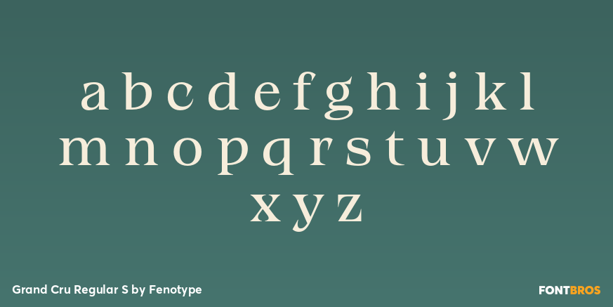 Grand Cru Regular S Font Poster #3