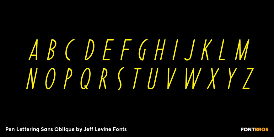 Pen Lettering Sans Oblique Font Poster #3