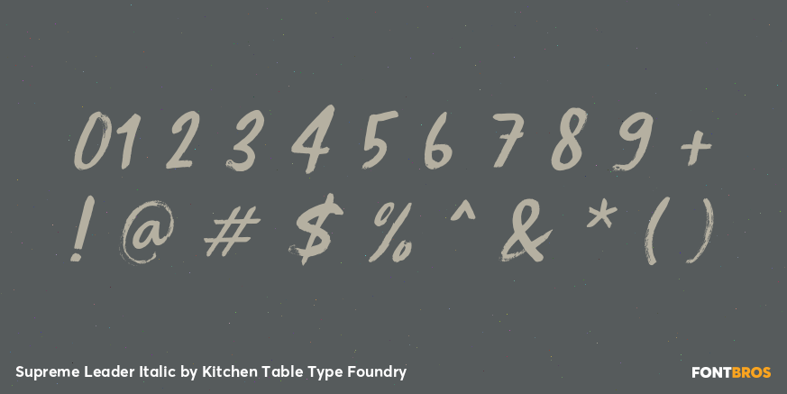 Supreme Leader Italic Font Poster #4