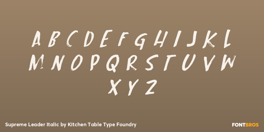 Supreme Leader Italic Font Poster #2