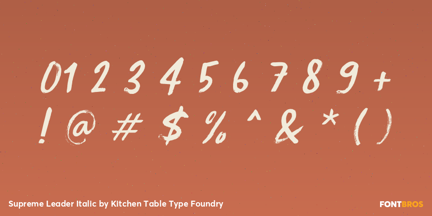 Supreme Leader Italic Font Poster #4