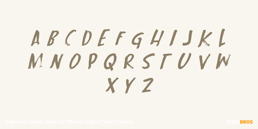 Supreme Leader Italic Font Poster #2