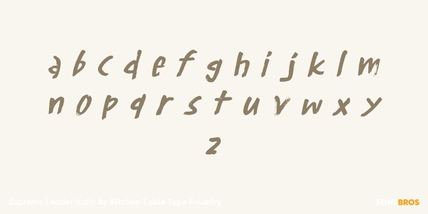 Supreme Leader Italic Font Poster #3