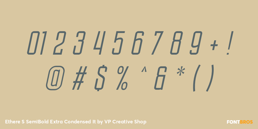 Ethere S SemiBold Extra Condensed It Font Poster #4