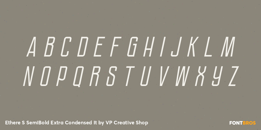 Ethere S SemiBold Extra Condensed It Font Poster #2
