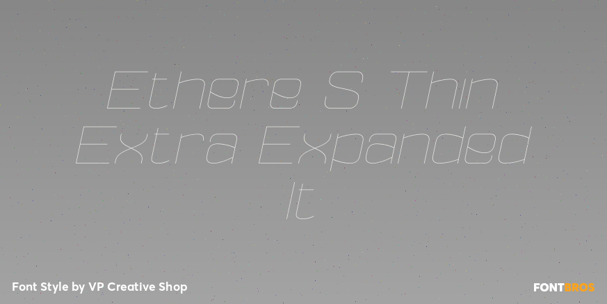 Ethere S Thin Extra Expanded It Font Poster #1