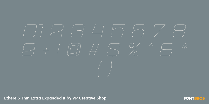 Ethere S Thin Extra Expanded It Font Poster #4
