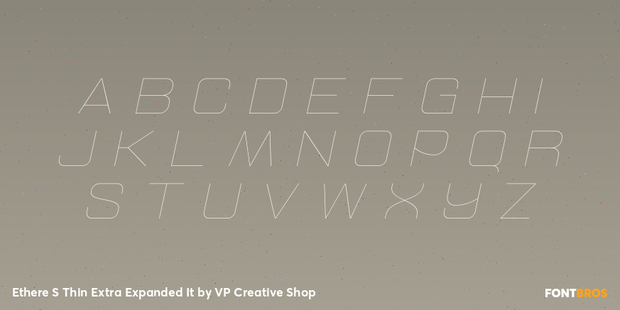 Ethere S Thin Extra Expanded It Font Poster #2