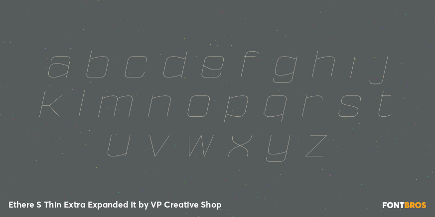 Ethere S Thin Extra Expanded It Font Poster #3