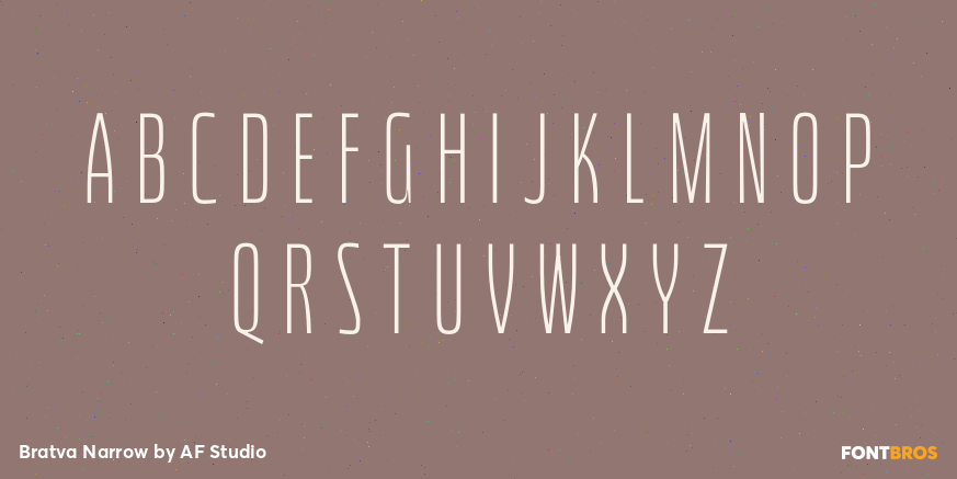 Bratva Narrow Font Poster #2