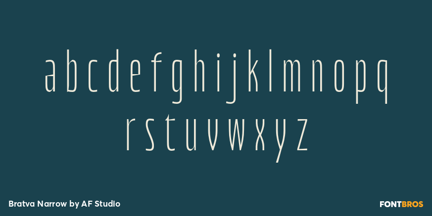 Bratva Narrow Font Poster #3