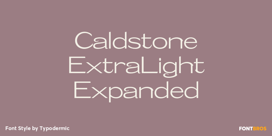 Caldstone ExtraLight Expanded Poster
