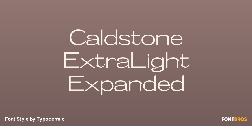 Caldstone ExtraLight Expanded Poster