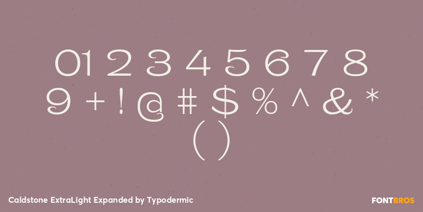 Caldstone ExtraLight Expanded Font Poster #1
