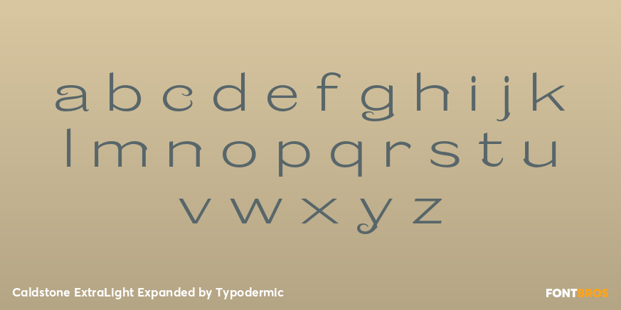 Caldstone ExtraLight Expanded Font Poster #3