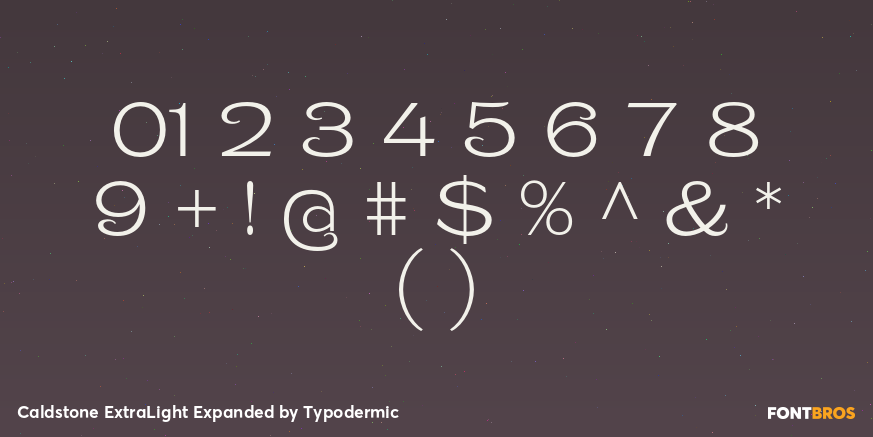 Caldstone ExtraLight Expanded Font Poster #4