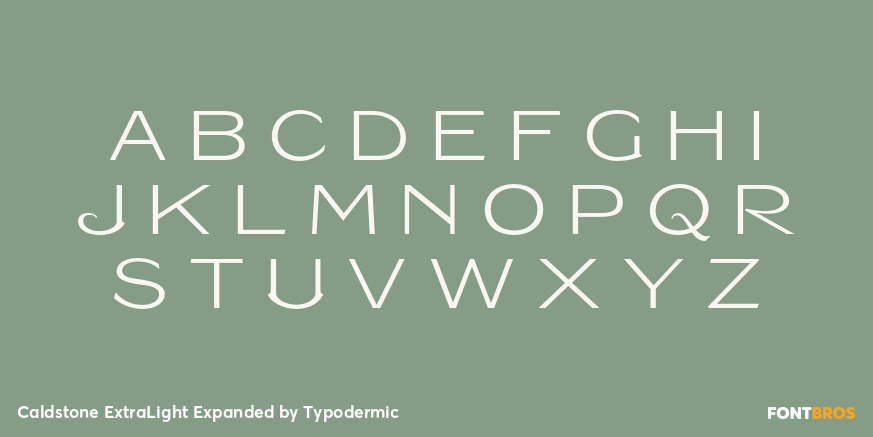 Caldstone ExtraLight Expanded Font Poster #1