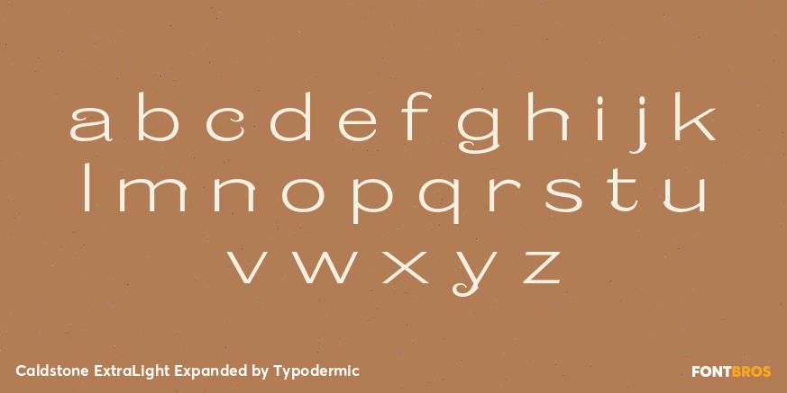 Caldstone ExtraLight Expanded Font Poster #1